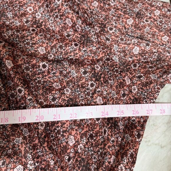 Lane Bryant 3/4 Sleeve Flounce-Hem Midi Dress in floral rose size 26 NWT - Picture 8 of 11